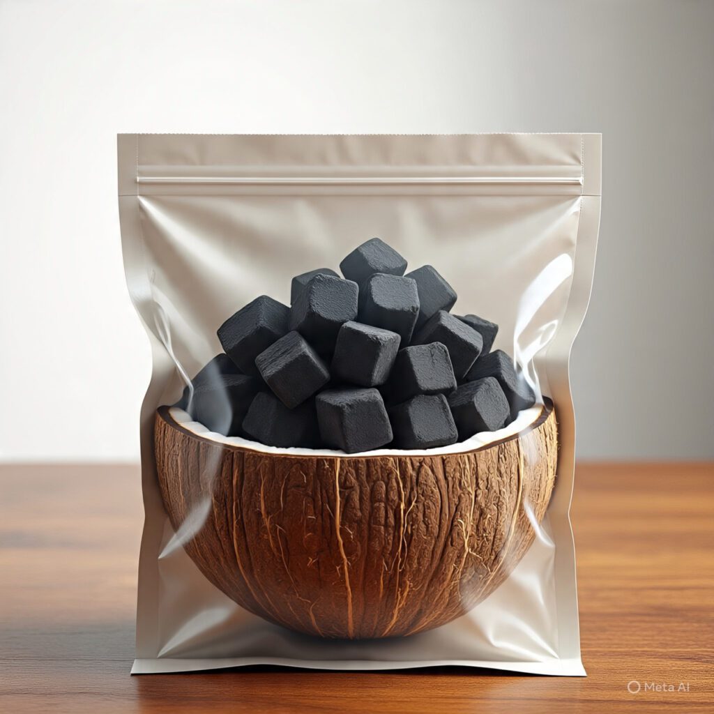 Coconut Shell Charcoal In Bag For Export 1024x1024