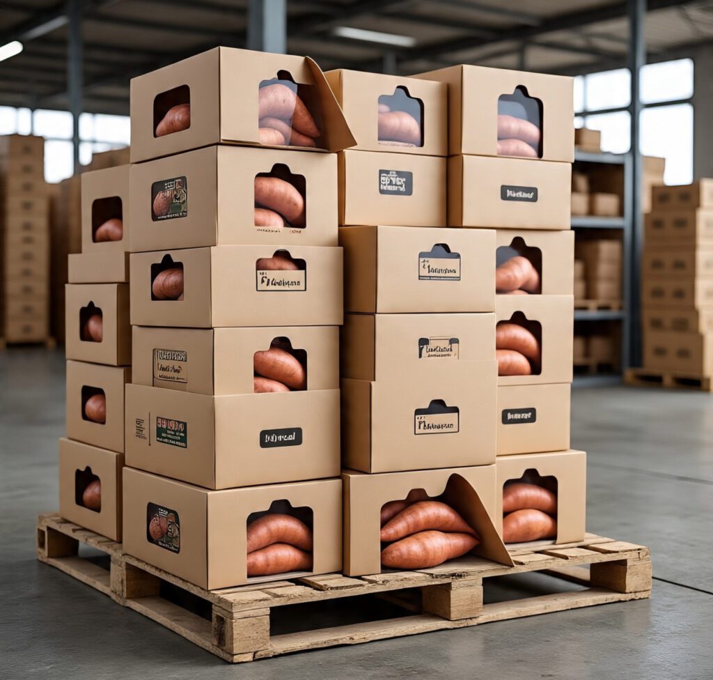sweet potatoes packaging for export